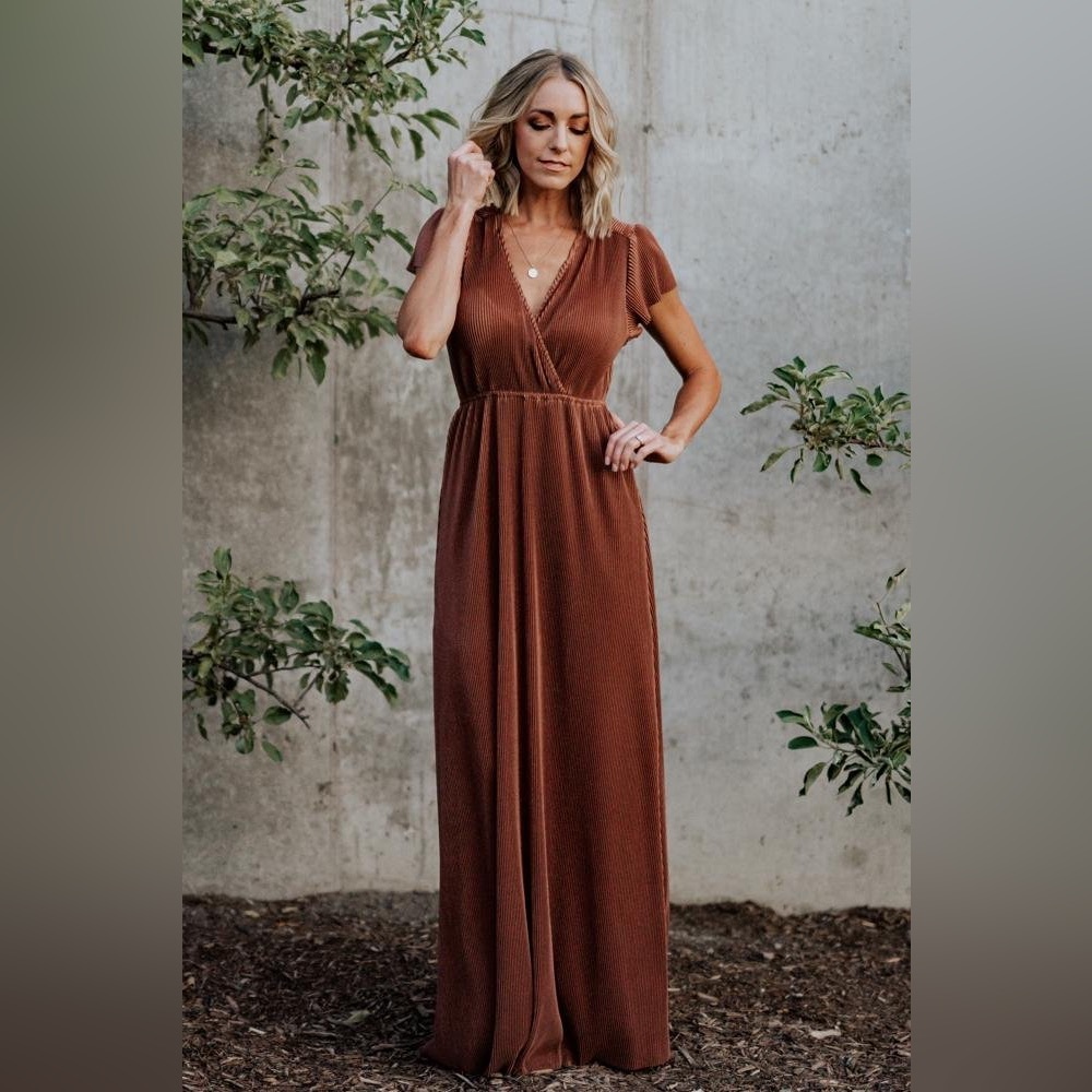 Baltic Born Athena Pleated Maxi Dress